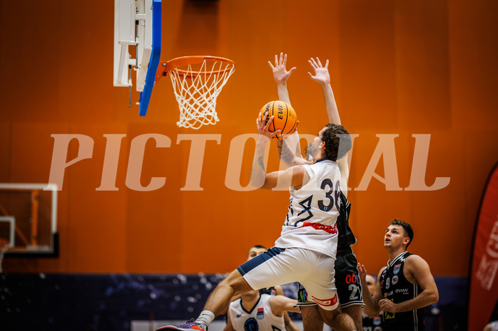 Basketball, Basketball Austria Cup 2023/24, Achtelfinale Spiel 2, Vienna Timberwolves, Flyers Wels, Oscar Schmit (36)