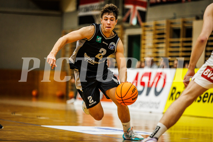 Basketball, Basketball Zweite Liga 2023/24, Grunddurchgang 6.Runde, Mattersburg Rocks, Raiders Innsbruck, F. Kaempf (2)