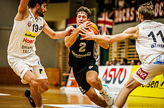 Basketball, Basketball Zweite Liga 2023/24, Grunddurchgang 6.Runde, Mattersburg Rocks, Raiders Innsbruck, F. Kaempf (2)
