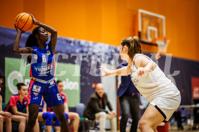 Basketball, Win2Day Basketball Damen Superliga 2023/24, Grunddurchgang 3.Runde, Basket Flames, UBSC Graz, Dierry Sow (6)
