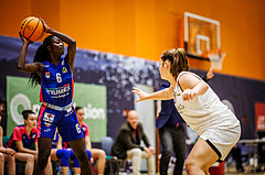 Basketball, Win2Day Basketball Damen Superliga 2023/24, Grunddurchgang 3.Runde, Basket Flames, UBSC Graz, Dierry Sow (6)