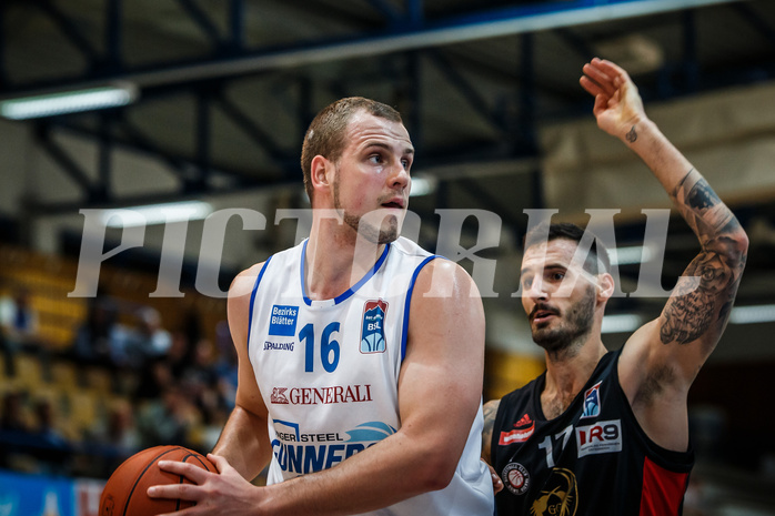 Basketball, bet-at-home Basketball Superliga 2021/22, Grunddurchgang Runde 4, Oberwart Gunners, BC GGMT Vienna, Renato Poljak (16)