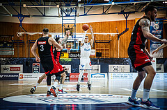Basketball, bet-at-home Basketball Superliga 2021/22, Grunddurchgang Runde 4, Oberwart Gunners, BC GGMT Vienna, Jonathan Knessl (12)