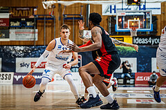 Basketball, bet-at-home Basketball Superliga 2021/22, Grunddurchgang Runde 4, Oberwart Gunners, BC GGMT Vienna, Jonathan Knessl (12)