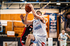 Basketball, bet-at-home Basketball Superliga 2021/22, Grunddurchgang Runde 4, Oberwart Gunners, BC GGMT Vienna, Ioannis Chatzinikolas (11)