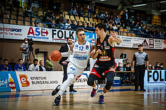 Basketball, bet-at-home Basketball Superliga 2021/22, Grunddurchgang Runde 4, Oberwart Gunners, BC GGMT Vienna, Jonathan Knessl (12)