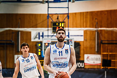 Basketball, bet-at-home Basketball Superliga 2021/22, Grunddurchgang Runde 4, Oberwart Gunners, BC GGMT Vienna, Ioannis Chatzinikolas (11)