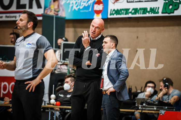 Basketball, bet-at-home Basketball Superliga 2021/22, Grunddurchgang Runde 4, Oberwart Gunners, BC GGMT Vienna, Aramis Naglic (Head Coach)