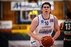Basketball, bet-at-home Basketball Superliga 2021/22, Playoffs, Viertelfinale Spiel 1, Oberwart Gunners, Kapfenberg Bulls, Tyler Creammer (10)