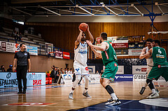 Basketball, bet-at-home Basketball Superliga 2021/22, Playoffs, Viertelfinale Spiel 1, Oberwart Gunners, Kapfenberg Bulls, Connor Cashaw (13)