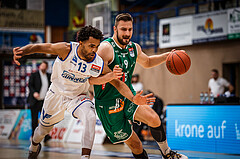 Basketball, bet-at-home Basketball Superliga 2021/22, Playoffs, Viertelfinale Spiel 1, Oberwart Gunners, Kapfenberg Bulls, Milos Grubor (9)