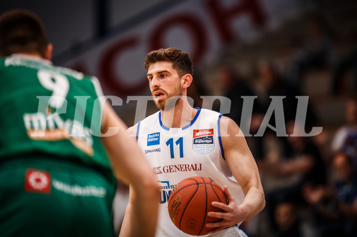 Basketball, bet-at-home Basketball Superliga 2021/22, Playoffs, Viertelfinale Spiel 1, Oberwart Gunners, Kapfenberg Bulls, Ioannis Chatzinikolas (11)