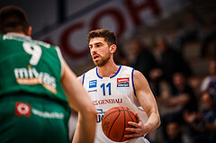 Basketball, bet-at-home Basketball Superliga 2021/22, Playoffs, Viertelfinale Spiel 1, Oberwart Gunners, Kapfenberg Bulls, Ioannis Chatzinikolas (11)