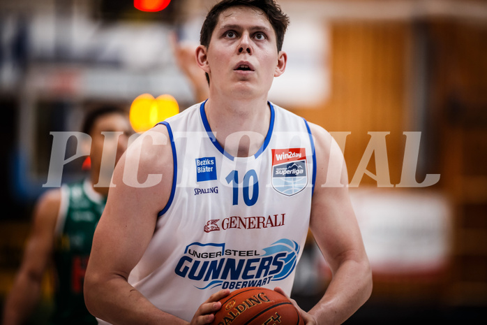Basketball, bet-at-home Basketball Superliga 2021/22, Playoffs, Viertelfinale Spiel 1, Oberwart Gunners, Kapfenberg Bulls, Tyler Creammer (10)