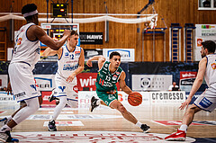 Basketball, bet-at-home Basketball Superliga 2021/22, Playoffs, Viertelfinale Spiel 1, Oberwart Gunners, Kapfenberg Bulls, Derryck Thornton (13)