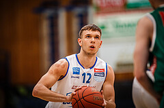 Basketball, bet-at-home Basketball Superliga 2021/22, Playoffs, Viertelfinale Spiel 1, Oberwart Gunners, Kapfenberg Bulls, Jonathan Knessl (12)