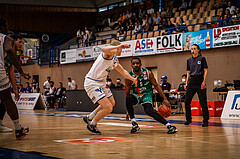 Basketball, bet-at-home Basketball Superliga 2021/22, Playoffs, Viertelfinale Spiel 1, Oberwart Gunners, Kapfenberg Bulls, Joshua Scott (5)