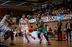 Basketball, bet-at-home Basketball Superliga 2021/22, Playoffs, Viertelfinale Spiel 1, Oberwart Gunners, Kapfenberg Bulls, Joshua Scott (5)