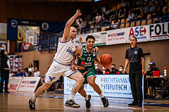 Basketball, bet-at-home Basketball Superliga 2021/22, Playoffs, Viertelfinale Spiel 1, Oberwart Gunners, Kapfenberg Bulls, Derryck Thornton (13)