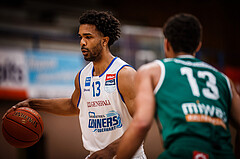 Basketball, bet-at-home Basketball Superliga 2021/22, Playoffs, Viertelfinale Spiel 1, Oberwart Gunners, Kapfenberg Bulls, Connor Cashaw (13)