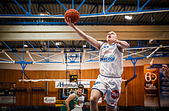 Basketball, bet-at-home Basketball Superliga 2021/22, Playoffs, Viertelfinale Spiel 1, Oberwart Gunners, Kapfenberg Bulls, Sebastian Käferle (7)