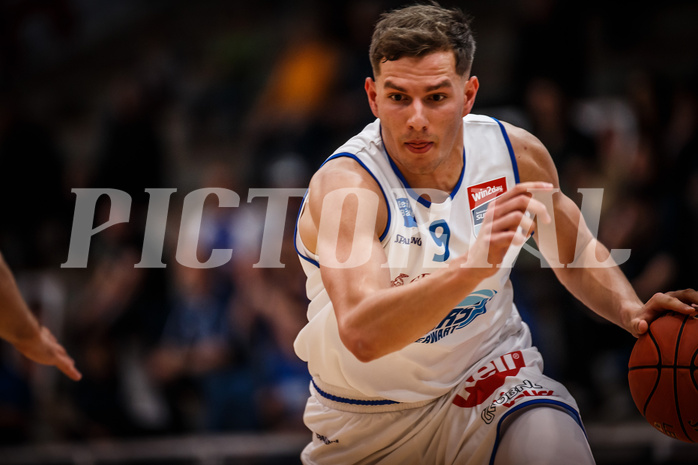 Basketball, bet-at-home Basketball Superliga 2021/22, Playoffs, Viertelfinale Spiel 1, Oberwart Gunners, Kapfenberg Bulls, Edi Patekar (9)