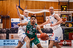 Basketball, bet-at-home Basketball Superliga 2021/22, Playoffs, Viertelfinale Spiel 1, Oberwart Gunners, Kapfenberg Bulls, Derryck Thornton (13)