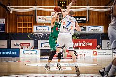 Basketball, bet-at-home Basketball Superliga 2021/22, Playoffs, Viertelfinale Spiel 1, Oberwart Gunners, Kapfenberg Bulls, Nemanja Krstic (12)