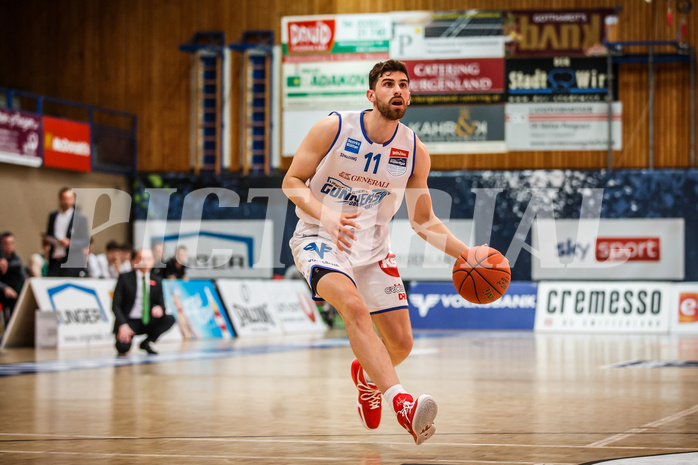 Basketball, bet-at-home Basketball Superliga 2021/22, Playoffs, Viertelfinale Spiel 1, Oberwart Gunners, Kapfenberg Bulls, Ioannis Chatzinikolas (11)