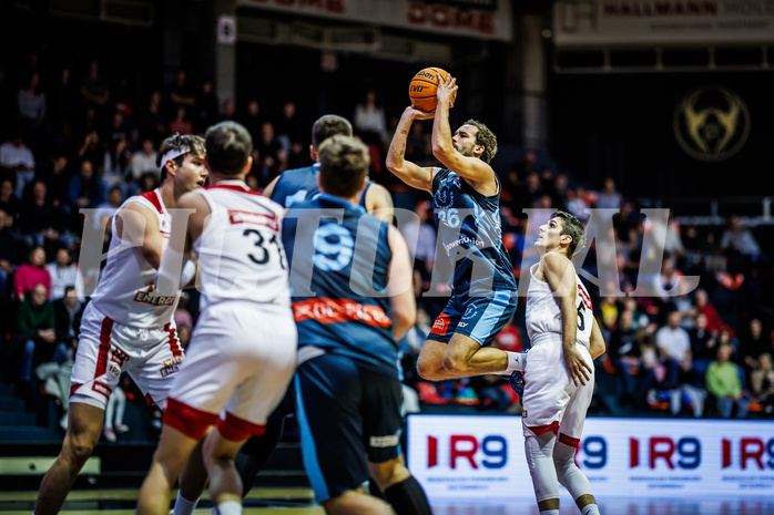 Basketball, Win2Day Superliga 2023/24, Grunddurchgang 8.Runde, BC Vienna, Vienna Timberwolves, Oscar Schmit (36)