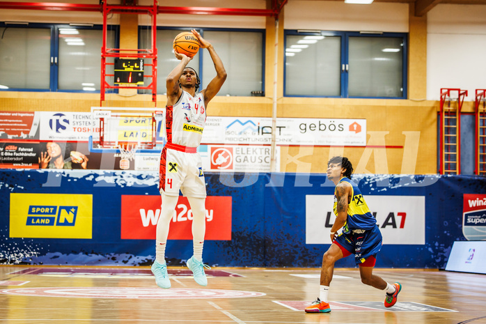 Basketball, win2day Basketball Superliga 2023/24, Grunddurchgang 8.Runde, Traiskirchen Lions, UBSC Graz, Demarcus Demonia (4)