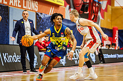 Basketball, win2day Basketball Superliga 2023/24, Grunddurchgang 8.Runde, Traiskirchen Lions, UBSC Graz, Zachery Deshon Cooks (3)