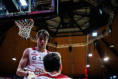 Basketball, Win2Day Superliga 2023/24, Grunddurchgang 8.Runde, BC Vienna, Vienna Timberwolves, Darko Bajo (13), Bogic Vujosevic (5)