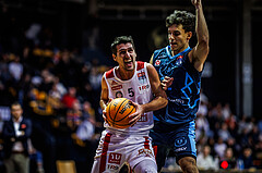 Basketball, Win2Day Superliga 2023/24, Grunddurchgang 8.Runde, BC Vienna, Vienna Timberwolves, Bogic Vujosevic (5), Daniele Kuchar (22)