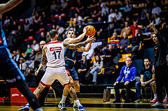 Basketball, Win2Day Superliga 2023/24, Grunddurchgang 8.Runde, BC Vienna, Vienna Timberwolves, Ivan Siriscevic (17), Elias Wlasak (8)
