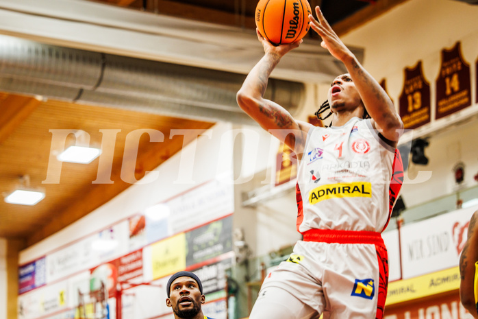Basketball, win2day Basketball Superliga 2023/24, Grunddurchgang 8.Runde, Traiskirchen Lions, UBSC Graz, Demarcus Demonia (4)