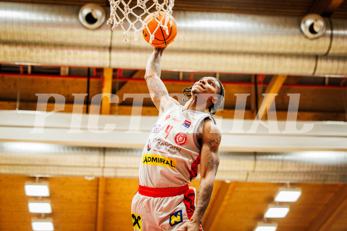 Basketball, win2day Basketball Superliga 2023/24, Grunddurchgang 8.Runde, Traiskirchen Lions, UBSC Graz, Demarcus Demonia (4)