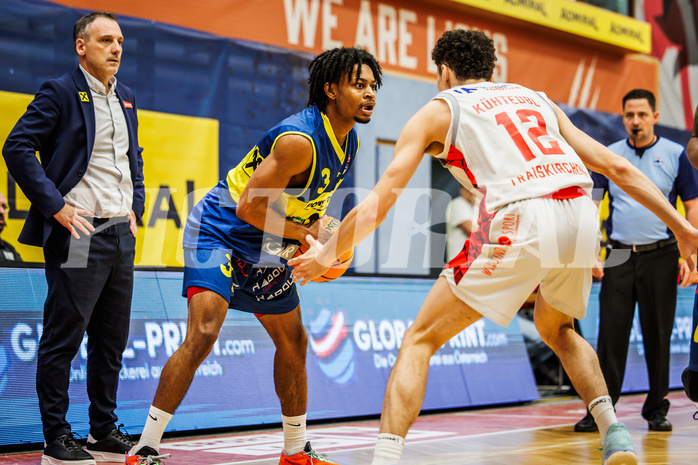 Basketball, win2day Basketball Superliga 2023/24, Grunddurchgang 8.Runde, Traiskirchen Lions, UBSC Graz, Zachery Deshon Cooks (3)