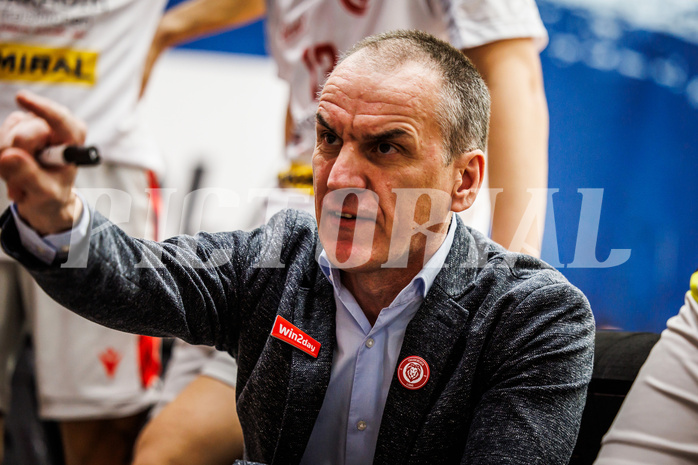Basketball, win2day Basketball Superliga 2023/24, Grunddurchgang 8.Runde, Traiskirchen Lions, UBSC Graz, Radomir Mijanovic (Head Coach)