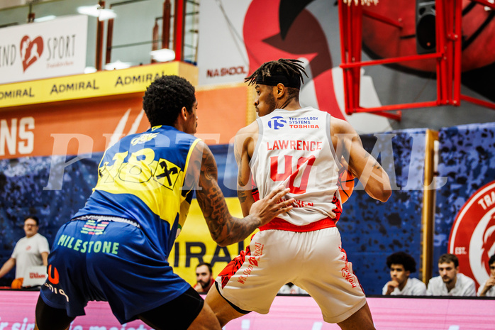 Basketball, win2day Basketball Superliga 2023/24, Grunddurchgang 8.Runde, Traiskirchen Lions, UBSC Graz, Jaquan Lawrence (40)