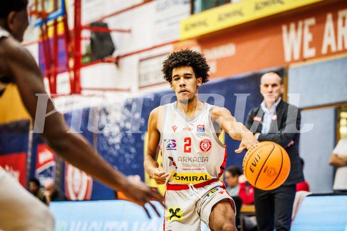 Basketball, win2day Basketball Superliga 2023/24, Grunddurchgang 8.Runde, Traiskirchen Lions, UBSC Graz, Obinna Anthony Ndukwe (2)