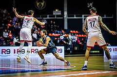 Basketball, Win2Day Superliga 2023/24, Grunddurchgang 8.Runde, BC Vienna, Vienna Timberwolves, Bogic Vujosevic (5), Oscar Schmit (36)