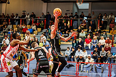 Basketball, win2day Basketball Superliga 2024/25, 8. Platzierungsrunde, Traiskirchen Lions, Flyers Wels, Christian Von Fintel (27)