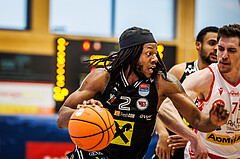 Basketball, win2day Basketball Superliga 2024/25, 8. Platzierungsrunde, Traiskirchen Lions, Flyers Wels, Damion Rosser (2)