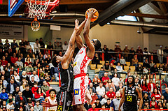 Basketball, win2day Basketball Superliga 2024/25, 8. Platzierungsrunde, Traiskirchen Lions, Flyers Wels, Nelson Haskin (21)