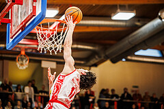 Basketball, win2day Basketball Superliga 2024/25, 8. Platzierungsrunde, Traiskirchen Lions, Flyers Wels, David Hofstädter (10)