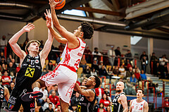 Basketball, win2day Basketball Superliga 2024/25, 8. Platzierungsrunde, Traiskirchen Lions, Flyers Wels, Obinna Anthony Ndukwe (2)