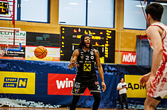 Basketball, win2day Basketball Superliga 2024/25, 8. Platzierungsrunde, Traiskirchen Lions, Flyers Wels, Damion Rosser (2)