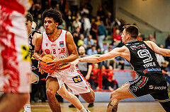 Basketball, win2day Basketball Superliga 2024/25, 8. Platzierungsrunde, Traiskirchen Lions, Flyers Wels, Obinna Anthony Ndukwe (2)