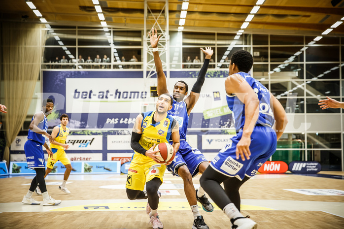 Basketball, bet-at-home Basketball Superliga 2019/20, Platzierungsrunde 3.Runde, SKN St. Pölten Basketball, Oberwart Gunners, Omar Krayem